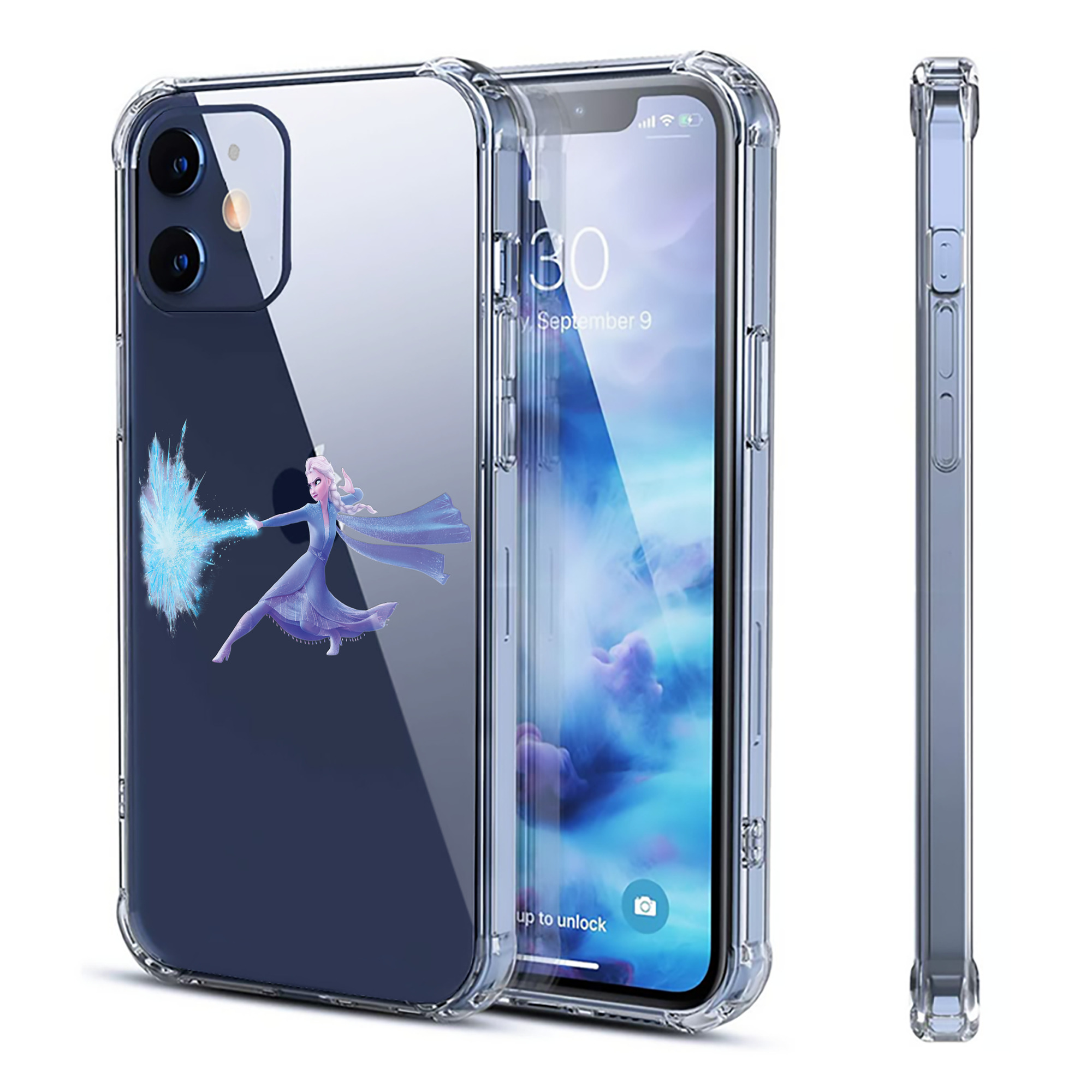 （画像用） アナと雪の女王 アンナ エルサ Frozen Anna Elsa 【iPhone 12シリーズ対応】透明スマホケース（クリアソフトケース）